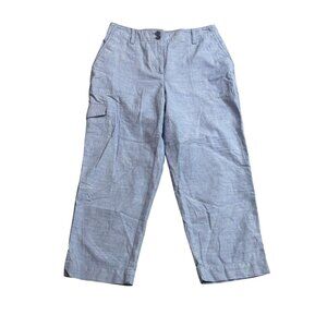 Talbots 2P Supersoft Cargo Pants 100% Cotton Blue